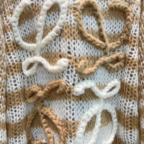 Loewe Anagram Wool-blend White/Camel Cardigan - Picture 13 of 13